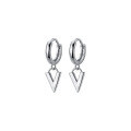 wholesale S925 Sterling Silver New Korean Style Short V-Shaped Stud Earrings M00725-0-4
