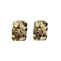 wholesale S925 Sterling Silver Geometric Square Stud Earrings for Women, Bold Retro European Style with Concave-Convex Metal Surface-0-4