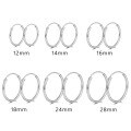wholesale 925 Sterling Silver Plain Circle Earrings for Women, Round Hoop Stud Ear Clasps, Minimalist High-End Sense Ear Wholesale Cross-Border Hot Selling-0-6