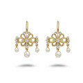 wholesale S925 Silver Plated 14K Gold Vintage Japanese-style Light Luxury Pearl Earrings-0-4