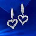 wholesale S925 Silver New Irregular Heart Earrings Ear Clasps, Fashionable and Versatile Cross-Border Style-0-3