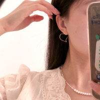 wholesale S925 Sterling Silver Carved Line Heart Earrings for Women, Korean Dongdaemun Stall Goods, Simple and Elegant Ear Accessories-Sterling silver