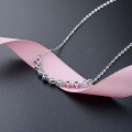 wholesale S925 zirconium silver smiling necklace for women,ins-0-3
