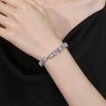 S925 Sterling Silver Geometric Irregular Tennis Bracelet with Moissanite and Zirconia for Women-0-2