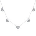 wholesale S925 Sterling Silver Korean-style INS New Women's Collarbone Necklace Heart Zircon Series Fashion Versatile Design-0-7