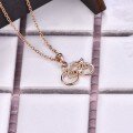 wholesale 18K Rose Gold New Cute and Sweet Electric Car Lover Diamond Pendant Women's Fashion 9K Gold Moissanite Necklace-0-3