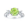 wholesale S925 Sterling Silver 2ct Flame Ice Cut Ring Design Gemstone High Carbon Diamond Women's Engagement Ring-0-11