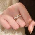 wholesale S925 Sterling Silver Three-Circle Wrapped Ring with Luxurious and Fashionable Design-0-0