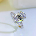 wholesale 925 Silver New Style Simulated Diamond Oval 8*12 Radiant Cut European and American Bestseller-0-1