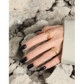 wholesale S925 Sterling Silver 550 Korean Version INS Niche Design Sense Minimalist Versatile Irregular Textured Open Ring for Women-0-3