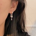 wholesale S925 Sterling Silver Minimalist Tassel Teardrop Earrings for Women, Small Batch Design, Trendy Ear Accessories-0-0
