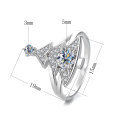 wholesale S925 Sterling Silver Cross-Border Moissanite Colorful Diamond Christmas Tree Full Diamond Ring for Women, High-End Fashion Personalized Silver Jewelry-0-13