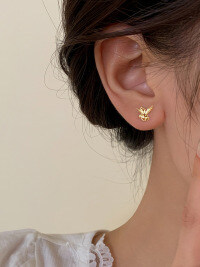 999 Silver Phoenix Rebirth Stud Earrings, 2025 New Small-Batch Elegant Women's Earrings-Golden Phoenix Earrings  999 Sterling Silver