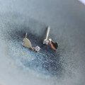 wholesale 14K Solid Gold Heart with Zircon Korean Factory Elegant Daily Korean Earrings Cute Vintage-0-3