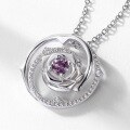 wholesale S925 Silver Cross-Border New Light Luxury Rose Pendant Necklace Fashion Trendy Alexandrite Choker Wholesale-0-1