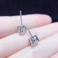 wholesale S925 Sterling Silver Classic Cross-Border Four-Prong Moissanite Stud Earrings for Women, Minimalist and Fashionable, Small and Delicate Niche Design-0-2