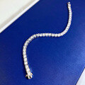 wholesale Silver Plated 18K White Gold, New High-Carbon Diamond Full Diamond Bracelet 4mm by Zhuozhifan Jewelry-0-2