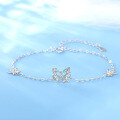 wholesale Metal Material: S925 Sterling Silver Galaxy Butterfly Dream Luminous Butterfly Bracelet for Women, New Luxury Style Star Bracelet Valentine's Day Gift-0-0