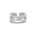 wholesale S925 Sterling Silver Korean Version Ins Niche Design Multi-Layer Wrap Wide Band Ring for Women-0-5