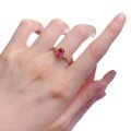 wholesale 925 Sterling Silver New ZHUOZHIFAN Jewelry 5*7mm Oval Pigeon Blood Red Corundum French Romantic Ring for Men and Women-0-4