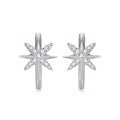wholesale 925 Sterling Silver Swarovski Star Earrings with Cross-Shaped Shine, High-Quality Hypoallergenic Non-Tarnish Ins Style Earrings-0-1