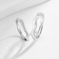 wholesale 925 Sterling Silver "Spend a Lifetime Together" Couple Rings, Minimalist Pair for Him and Her, Small Luxury, High-End Feel, 520 Gift-0-5