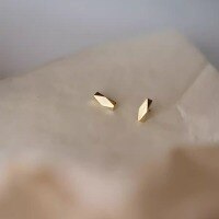 wholesale S925 Sterling Silver Minimalist Fashion Stud Earrings, Straight Diamond-Cut Studs, Ins Style Commuter Jewelry M05940-S925 silver pair silver>925 silver