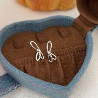 wholesale S925 Sterling Silver Openwork Bow Stud Earrings for Women, Delicate and Fresh Earrings, Summer New Japanese and Korean Style-Sterling silver