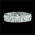 wholesale 925 Silver Gold-Plated Bracelet with High-Carbon Marquise White G Color Art Deco Decoration Antique Luxury Banquet Women's Bracelet-0-5