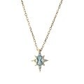 wholesale S925 Sterling Silver Zircon Eight-Pointed Star Necklace Fashion Commuter Artistic Retro Niche Design Collarbone Chain-0-4
