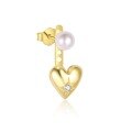wholesale S925 Sterling Silver Sweet Heart Earrings For Women, Simple And Luxurious Zircon Studded, Fashionable And Versatile-0-2