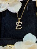 S925 Silver 18k Gold-Plated Moissanite Alphabet Pendant Necklace, DIY Gift-0-8