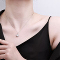 Metal Material Minimalist Fashion Micro-Set Round Zircon Necklace Valentine's Gift Factory Stock Wholesale-0-2