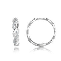 S925 Silver Cross-Border Large Hoop Earrings with Moissanite-Inlaid with moissanite  925 silver