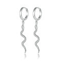 wholesale 925 Sterling Silver Small Animal Spirit Snake Hoop Earrings with Unique Trendy Niche Design, Cold and Aloof Style with Tassels-0-4