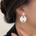 wholesale S925 Sterling Silver Korean Minimalist Round Pig Nose Stud Earrings for Women, Small and Unique Design, High-End Ear Accessories-0-2