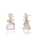 wholesale S925 Sterling Silver Gold-Plated Dream Zircon Earrings New Natural Mother-of-Pearl Butterfly Stud Earrings for Women, Fresh and Elegant Style-0-4