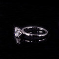 wholesale S925 Sterling Silver Burst Square Sugar 5A Zircon Eagle Claw Single Diamond Princess Square Engagement Ring Versatile Ring-0-1