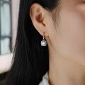 wholesale S925 Sterling Silver Moissanite Long Drop Earrings New Style Live Selling Earrings Panyu Silver Jewelry Wholesale-0-3