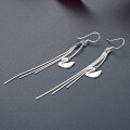 wholesale S925 Sterling Silver Minimalist Small Swan Earrings with Long Tassels, Simple and Elegant-0-5