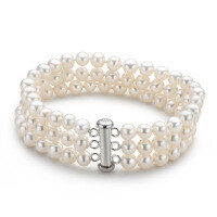 S925 Sterling Silver Simple Natural Freshwater Pearl Bracelet for Women-N styles of bracelets featuring 6-7mm natural freshwater pearls, 19cm in 925 silver.