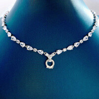 wholesale Metal: 925 Sterling Silver Zhuozhifan Jewelry Necklace, Pendant Choker with Adjustable Length, European and American Cross-Border Style-Pear-shaped versatile chain 45+5cm 925 silver