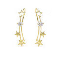 wholesale S925 gold-plated sterling silver Dunli Jewelry summer new ear clips, INS Euro-American style star earrings, fashion item-0-0