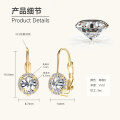 Sterling Silver Exaggerated European Cross-border Earrings with Moissanite Stars [Clearance Free Shipping]-0-30
