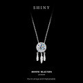 Silver Dreamcatcher Pendant Necklace, Ethereal and Versatile Gift for Her-0-4