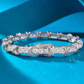 wholesale S925 silver-plated white gold XO pave diamond bracelet, live new-0-0