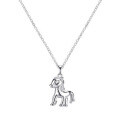 925 Sterling Silver Small Wooden Horse Necklace, 2025 New Women's Summer Pendant-0-17