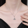 S925 Sterling Silver Moissanite Pendant Necklace, Minimalist Choker-0-2