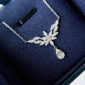 wholesale S925 sterling silver minimalist and unique angel wing pendant necklace, versatile and fashionable for women-0-0