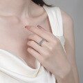 S925 Sterling Silver Moissanite Ring, Minimalist Daily Fashion Gift-0-2